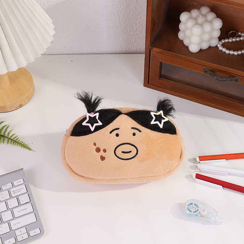 2025搞怪丑萌可爱卡通毛绒大容量笔袋学生创意文具收纳收纳袋ins详情15