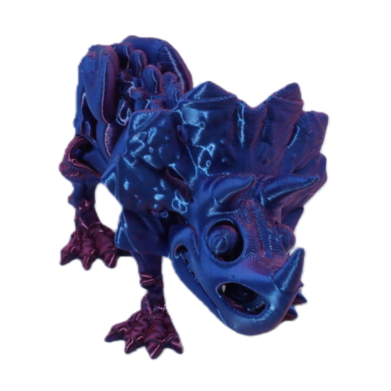 3D printed Triceratops joint movable dinosaur skeleton ornaments, toys, figurines, gifts, models, cross-border handicrafts pic 3