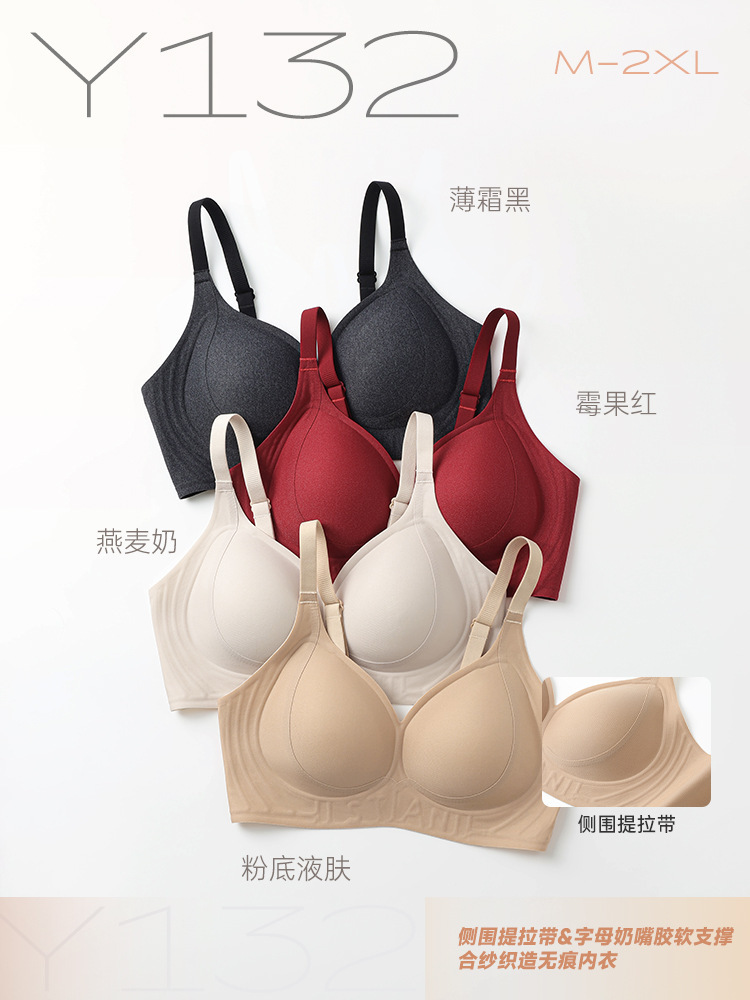 裸感普拉提无痕内衣女士软支撑小胸聚拢显大侧收副乳防下垂服装模特展示道具详情2