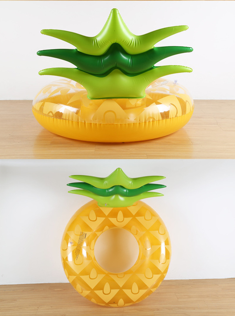 跨境水果靠背游泳圈西瓜牛油果把手腋下圈成人菠萝靠背泳圈批发详情10