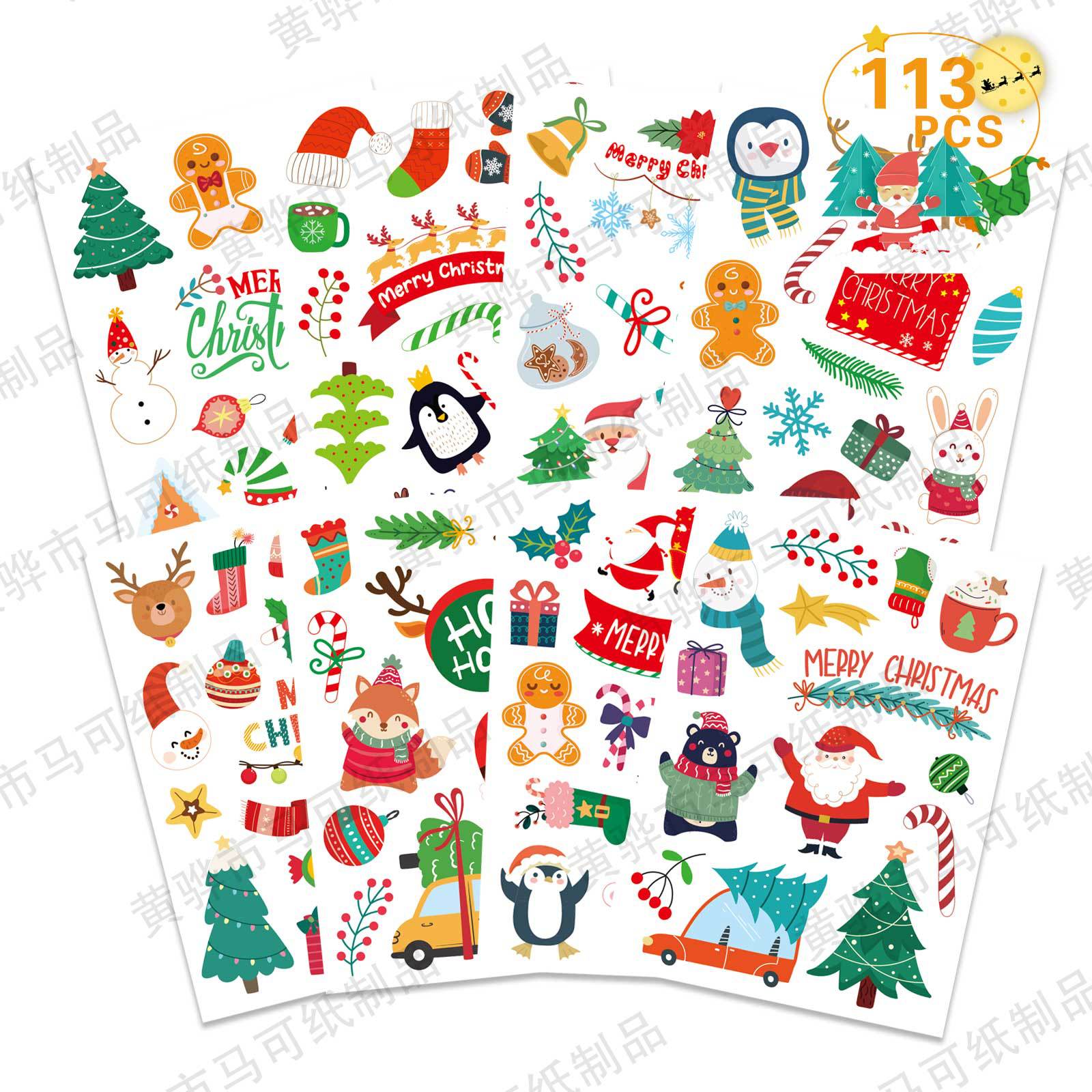 Christmas holiday sticker decoration, Christmas gift self-adhesive label decoration stickers, Christmas party decoration pic 1
