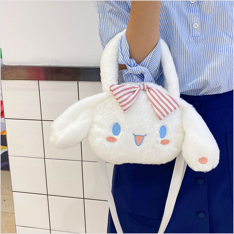 Japanese-style Instagram cute puppy cartoon plush bag, Korean-style soft girl single-shoulder crossbody bag, furry handbag pic 14