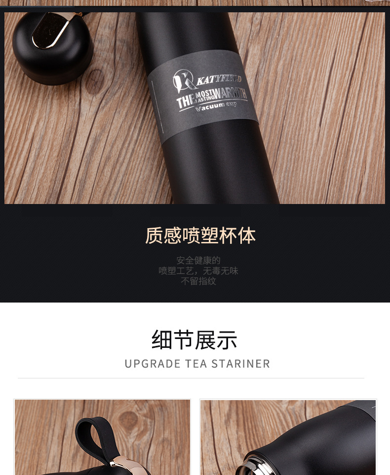 Cross-border 304 outdoor sports water bottle, large-capacity stainless steel insulated portable hand-held space pot pic 4