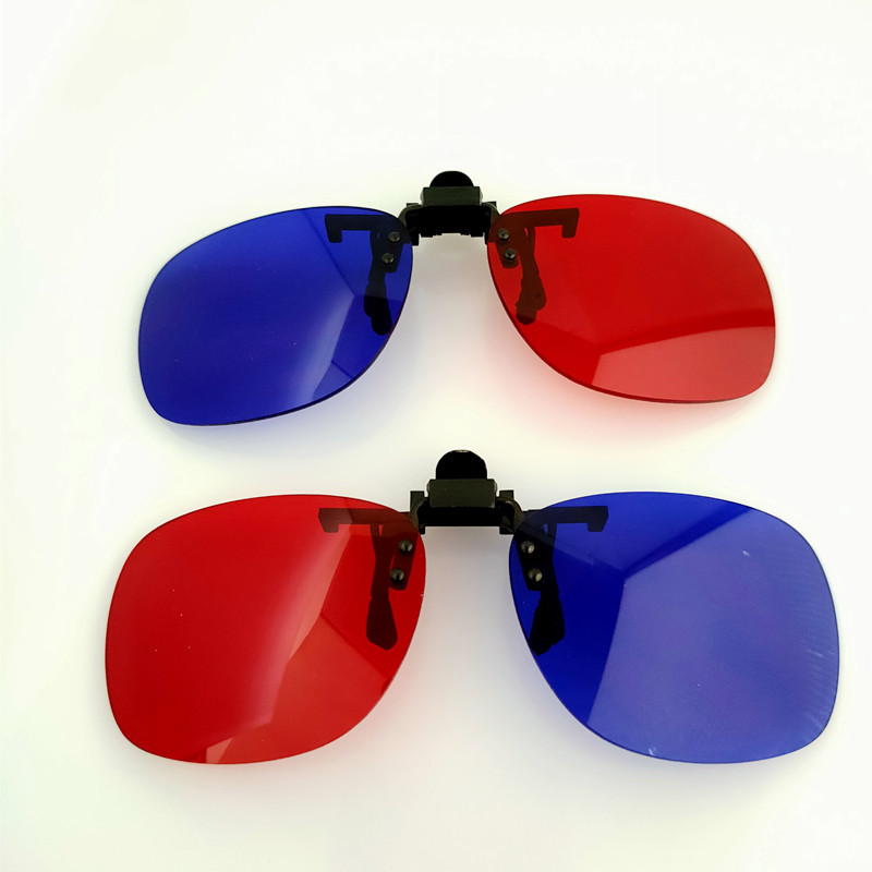 Red and blue 3D glasses clip, myopia glasses clip, cinema polarizing 3D stereoscopic clip myopia glasses, suitable for computers pic 5