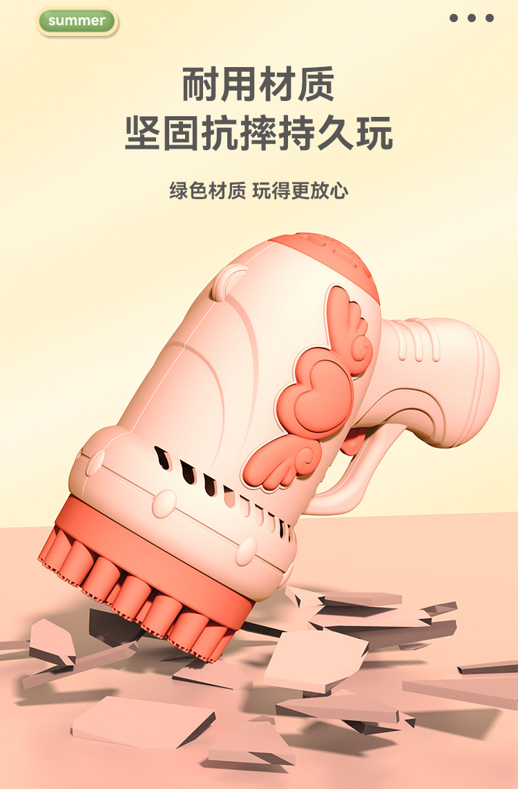 厂家批发跨境天使电动泡泡枪32孔泡泡机69孔儿童手持泡泡玩具摆摊详情10