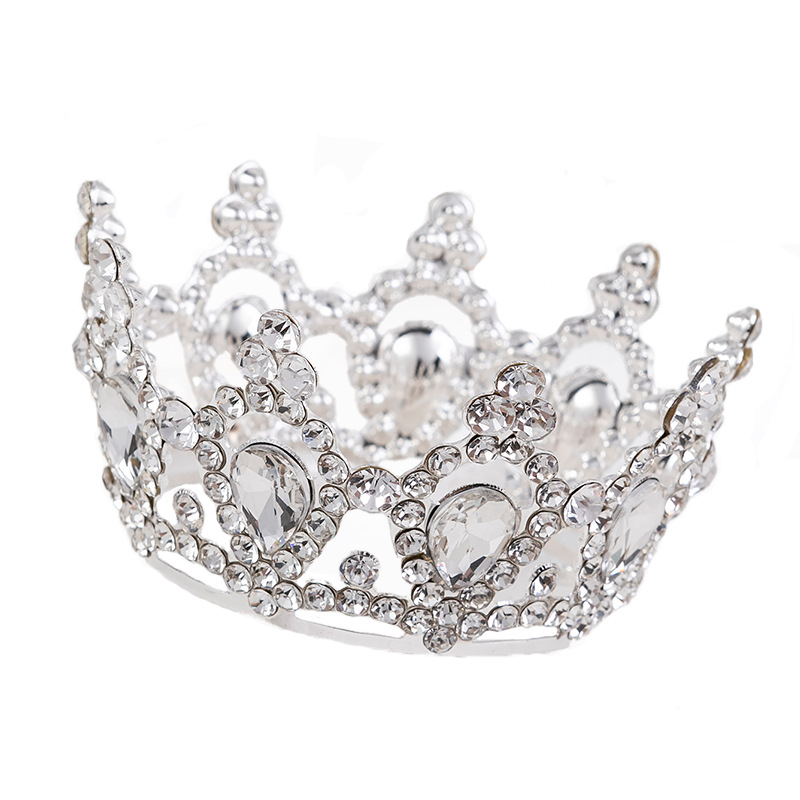 跨境新款外贸彩色水钻带梳齿儿童小满冠生日宴会派对皇冠头饰详情17