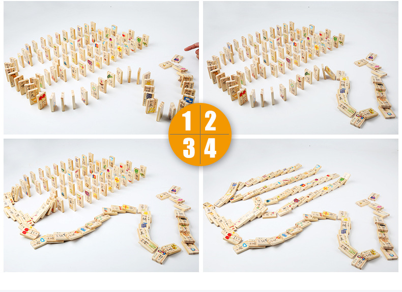 抖音同款多米诺骨牌电动小火车自动投放骨牌车3-6岁儿童益智玩具详情11