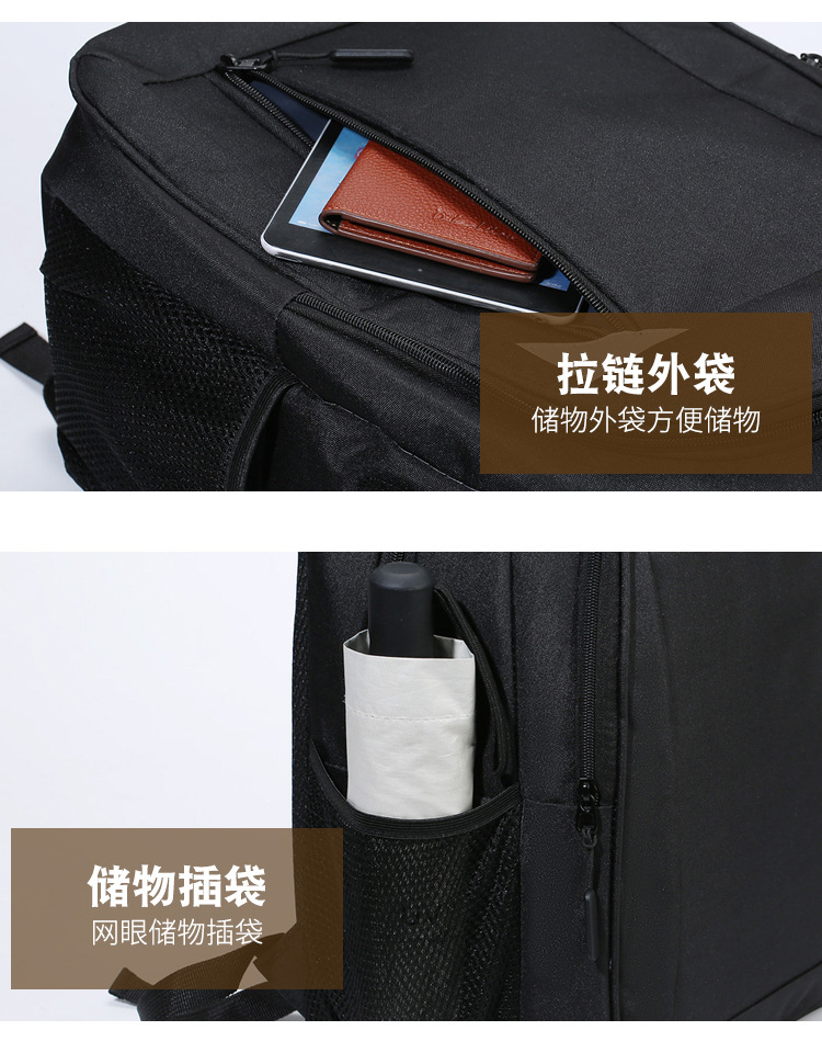 Wholesale 2023 New business double backpack, wear-resistant, water-repellent, large-capacity travel computer bag, casual, fashionable and simple pic 36