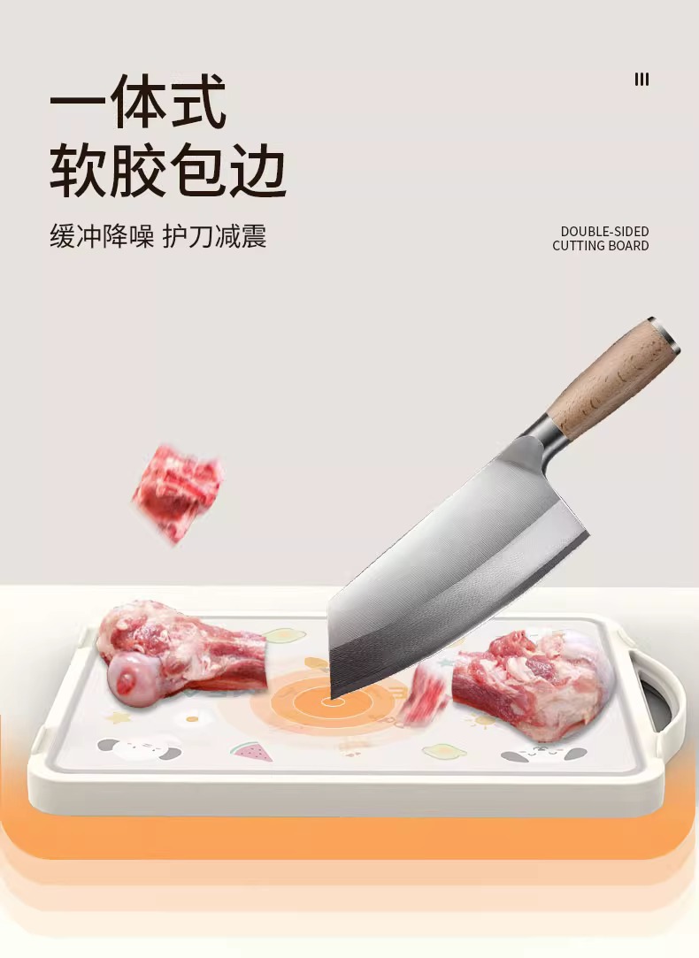 Stainless steel cutting board, anti-mold and antibacterial, household cutting board, chopping board, kitchen-specific adhesive board, fruit board on both sides pic 14