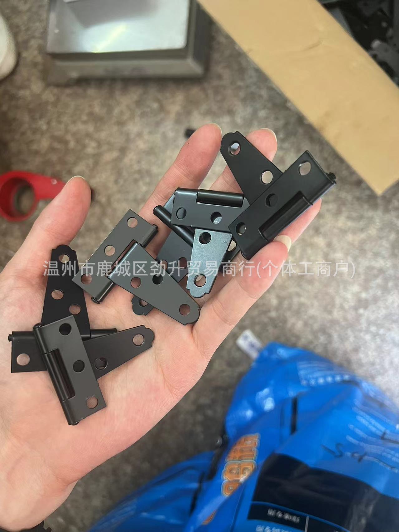 Lightweight T-shaped hinges, T-shaped hinges, triangular hinges, slotted bearing doors, black paint, 2 inches -12 inches pic 2