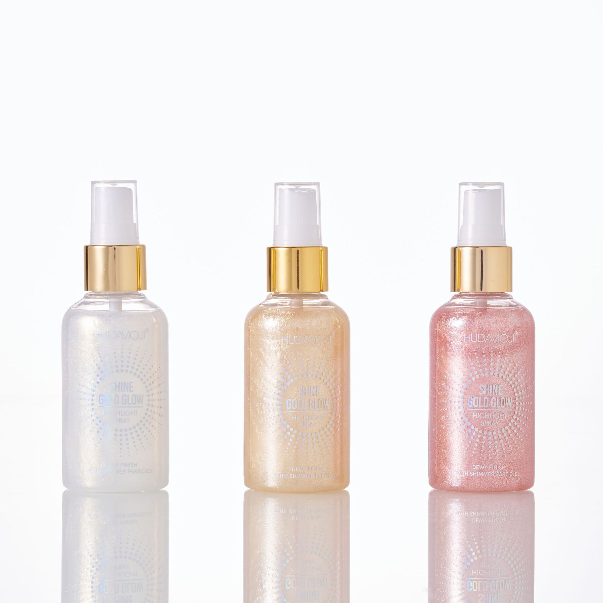 HUDAMOJI Highlight Spray Facial and body brightening Pearlescent Fine Shimmering sand-like Highlight Liquid Cross-border makeup from Europe and America pic 9