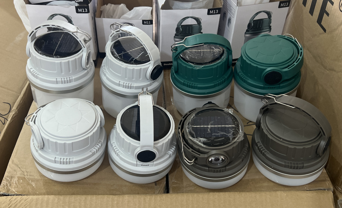 Cross-border solar camping lamps, multi-functional camping tent lamps, horse lanterns, rechargeable portable lamps, household bulb lamps pic 1