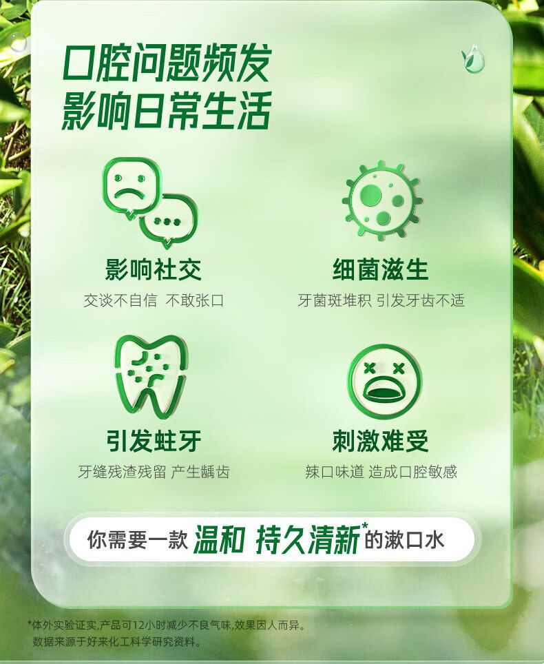 好来原黑人漱口水250ml减少细菌含氟清新口气不含酒精便携男女详情7