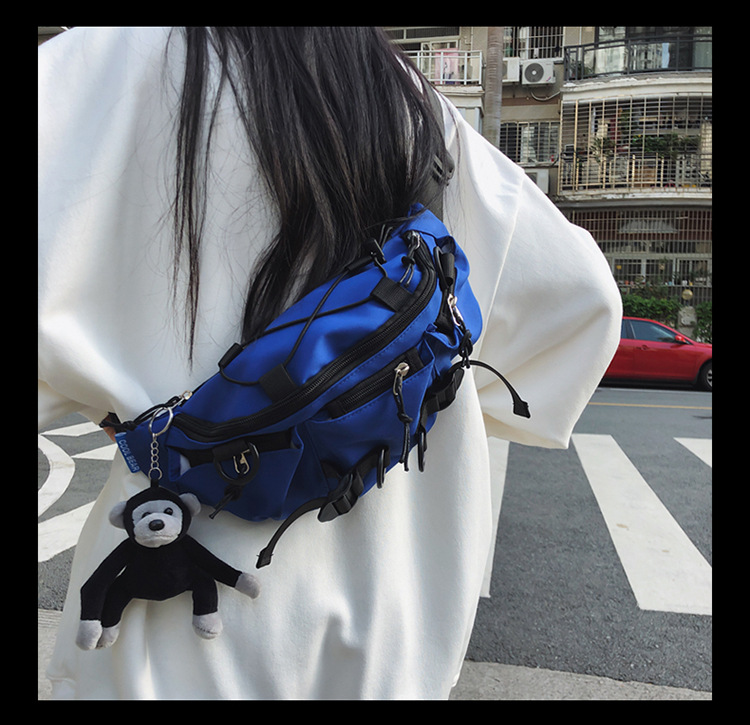 斜挎包潮牌男士百搭休闲胸包工装简约ins腰包日系情侣单肩斜挎包详情10