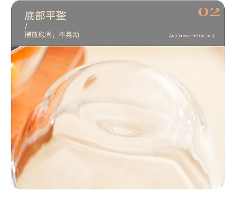 High-temperature resistant transparent glass bowl thickened and microwave-safe high borosilicate glass large household salad bowl pic 19
