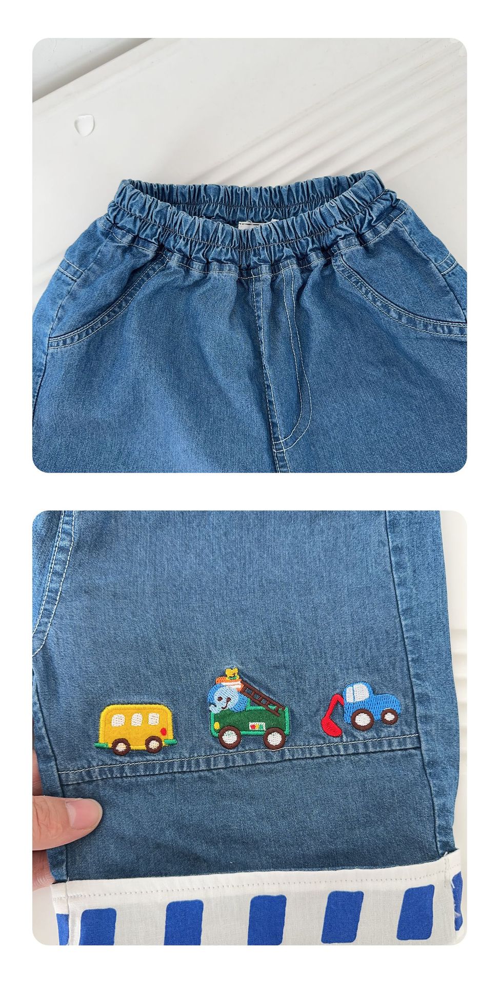 儿童t恤25秋款男童polo衫男童长袖t恤小汽车刺绣长袖打底外贸童装详情25