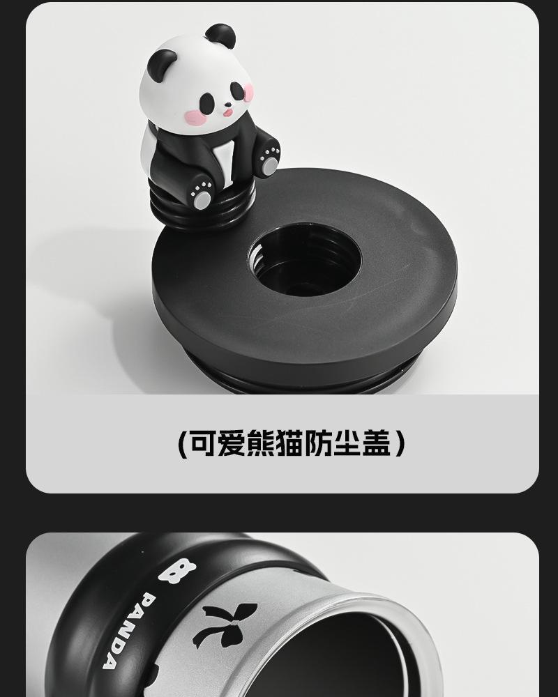 熊猫巨无霸吸管保温杯大容量女士高颜值时尚外出携带车载超火水杯详情16