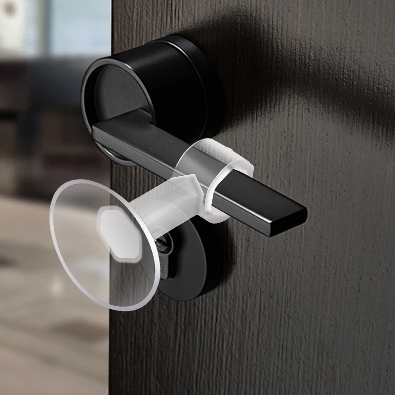 New silicone door handle, door suction, anti-collision pad, toilet suction cup, door lock without drilling, window, bathroom door stop, door collision pic 23