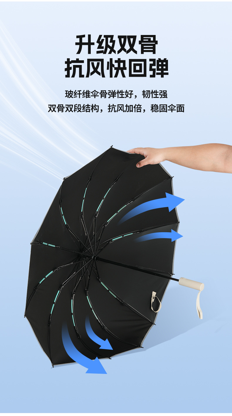 小米雨伞自动反向超大防晒防紫外线晴雨两用折叠伞遮阳批发广告伞详情14