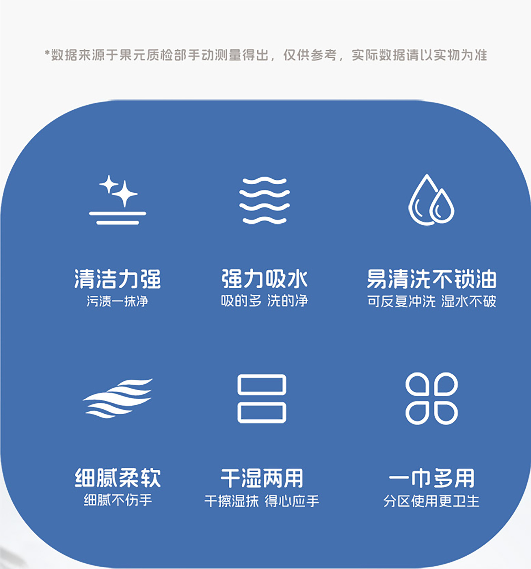 跨境彩色条纹一次性厨房抹布吸水防油加厚无纺布洗碗布懒人抹布详情6