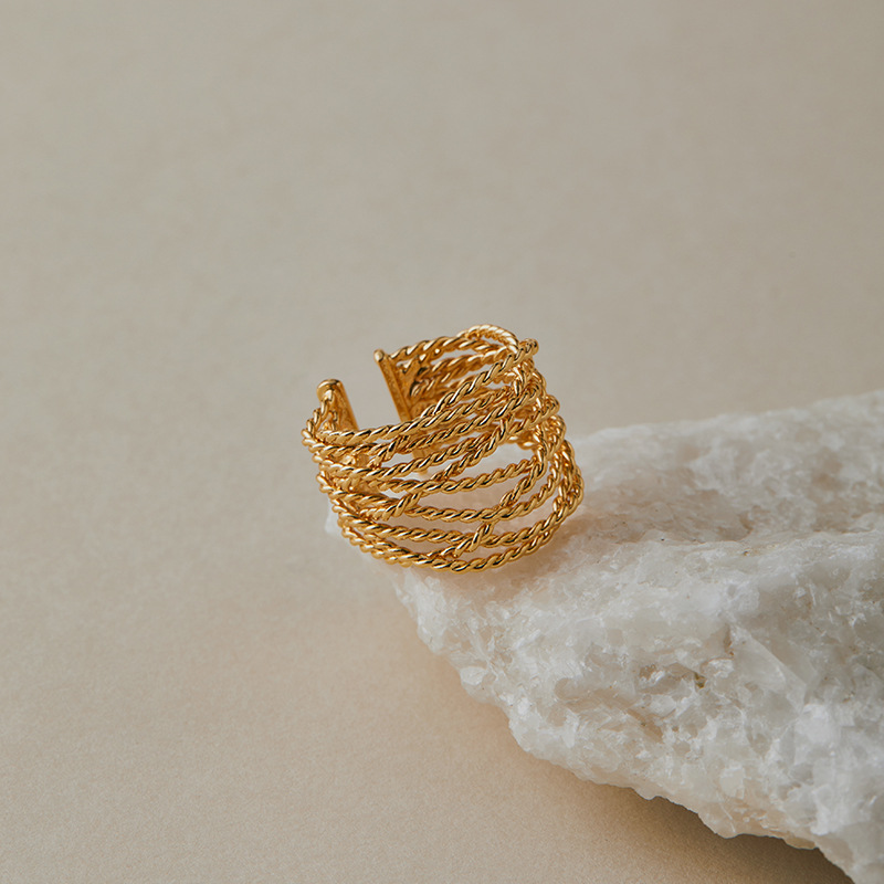 希朗-重工保色戒指开口设计宽面复古chic风欧美个性食指戒商务款详情31