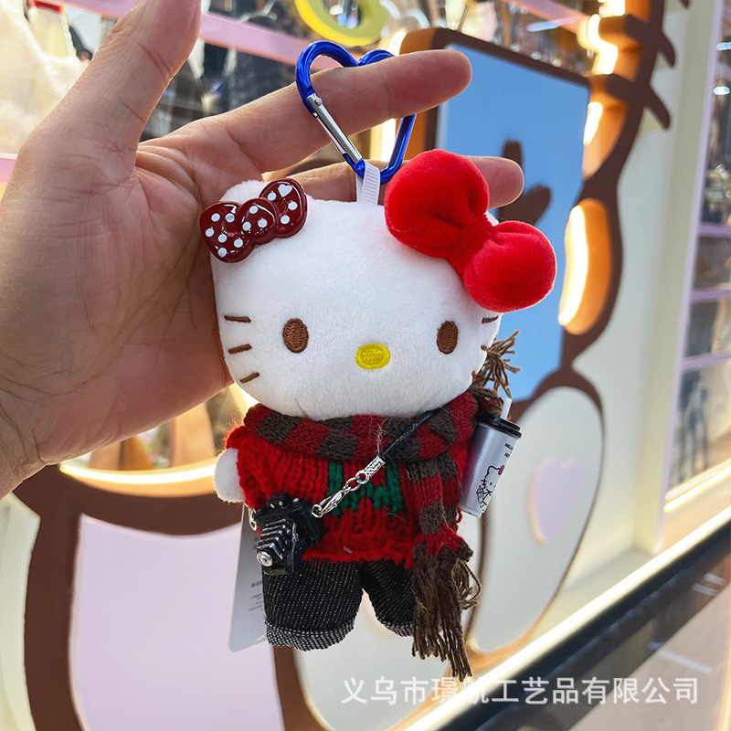 【 Genuine 】 New original hellokitty small pendant plush doll kt figurine secondary creation bag pendant pic 15