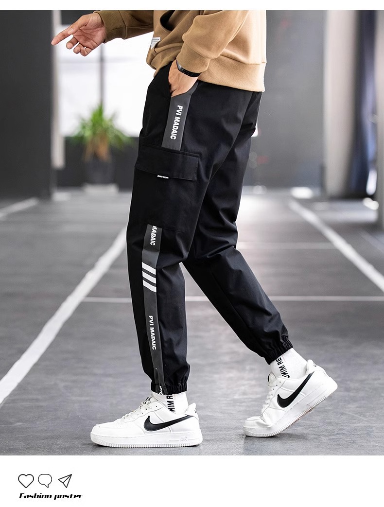 工装裤男士宽松大码男裤夏季2024新款胖子肥佬休闲束脚裤子男秋季详情21