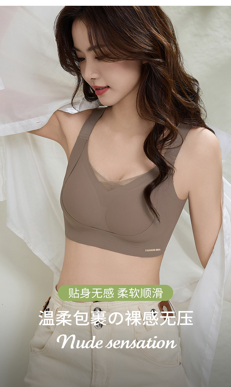 大胸显小聚拢内衣女士无钢圈收副乳防下垂调整型薄款2025新款文胸详情4