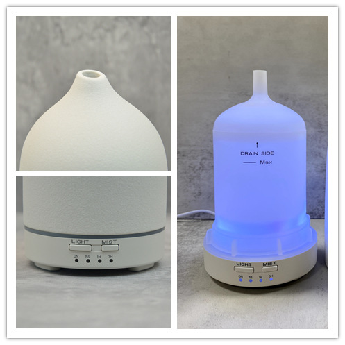 国潮粉色陶瓷精油香薰机超声波加湿器批发8色可选详情2