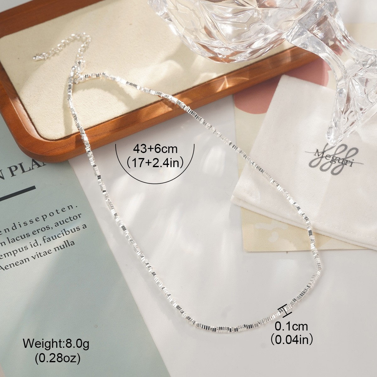 Summer fresh and delicate silver necklace, summer niche and versatile high-end collarbone chain, simple and individual beaded wholesale pic 25