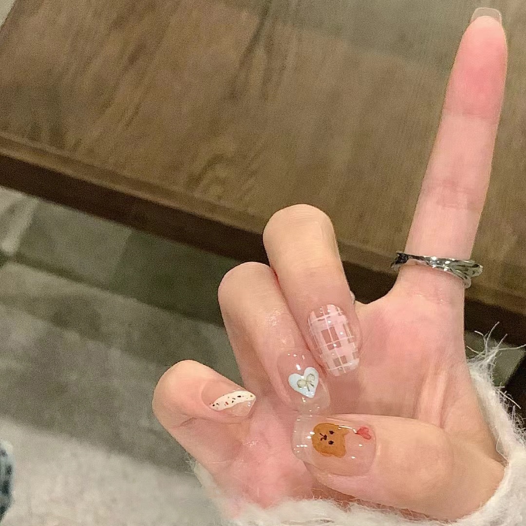 新年新款ins风穿戴甲纯欲美甲贴片显白可拆卸甲片长短款甲片成品详情16