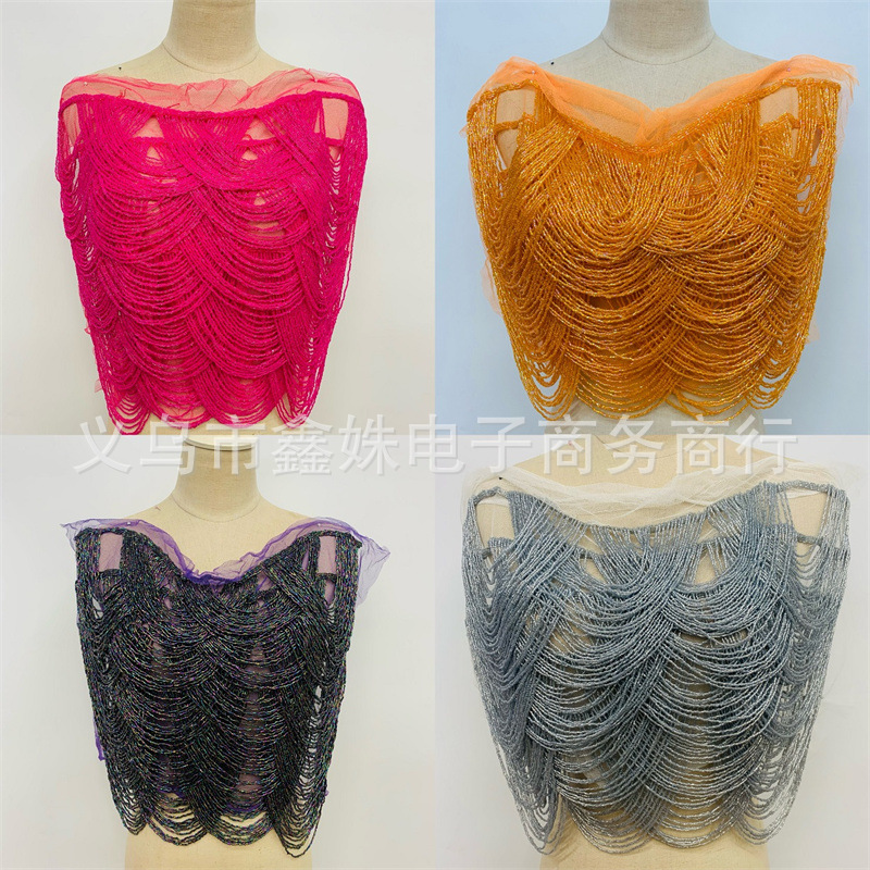 New tassel clothing, wedding dresses and evening gowns, handcrafted tassel applique garments pic 19