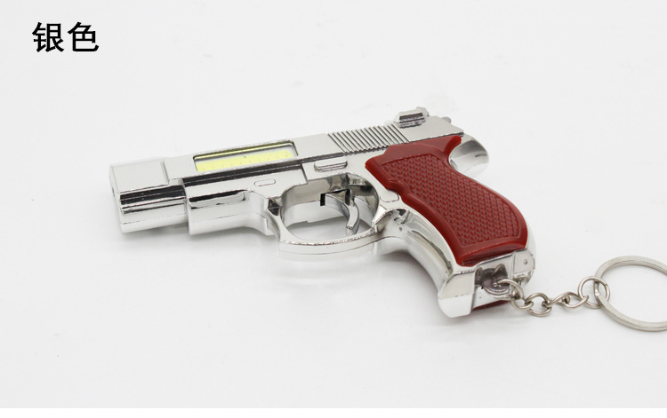 迷你玩具小枪多功能二合一红外线激光+钥匙扣LED小手电筒详情9