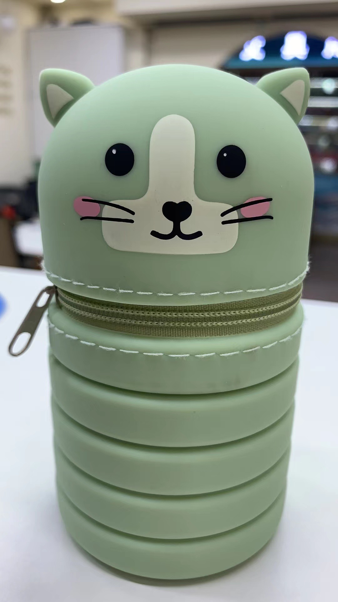 学生笔袋文具硅胶笔袋卡通可伸缩笔筒文具学习用品厂家批发可定详情13