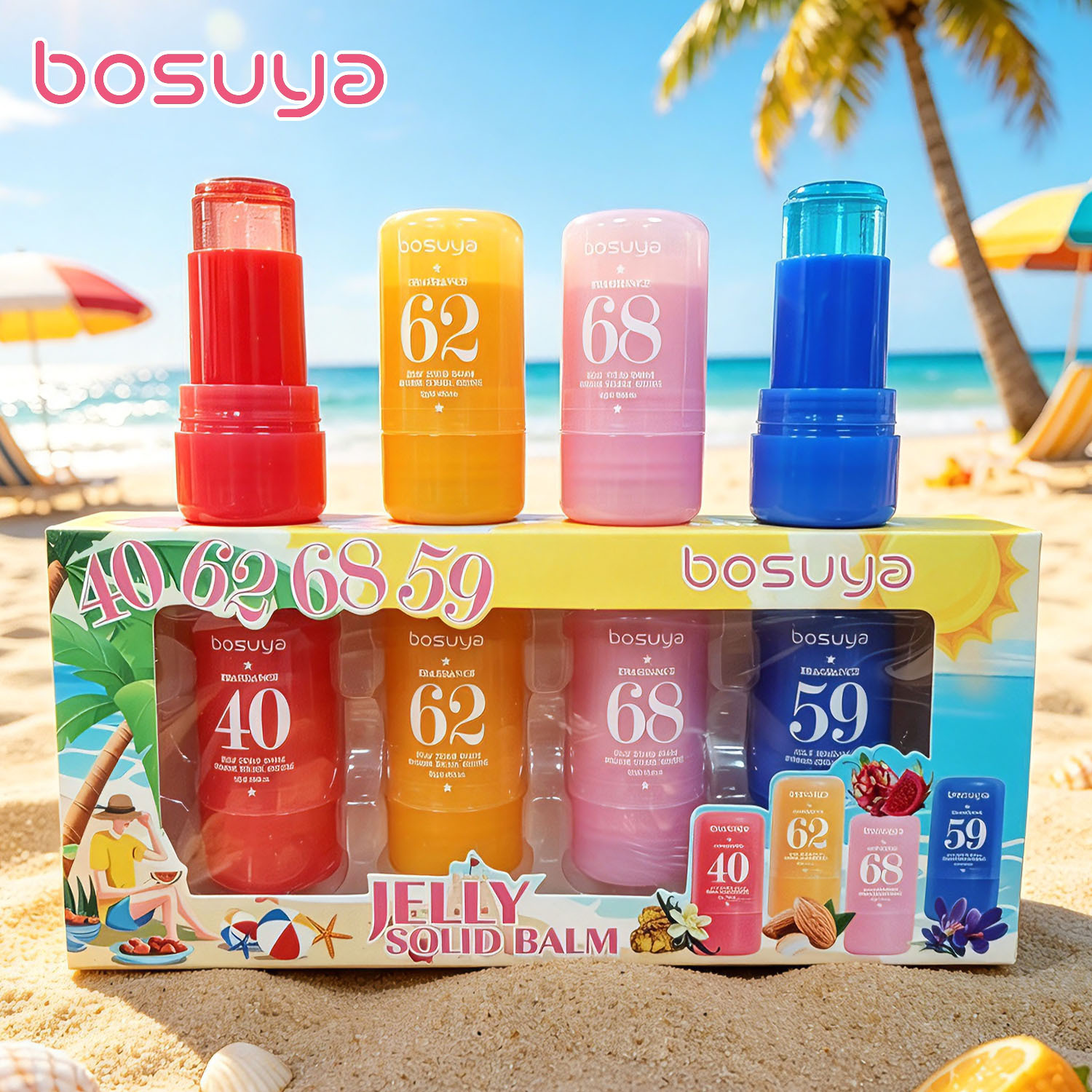 【 Cross-border Exclusive 】Bosuya Body Fragrance Cream Set, long-lasting fragrance, creamy texture, non-sticky, compact and portable pic 16