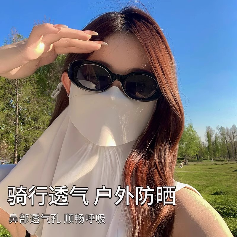 可喝水防晒面罩女夏季防紫外线口罩冰丝全脸基尼护颈面纱透气遮阳详情16