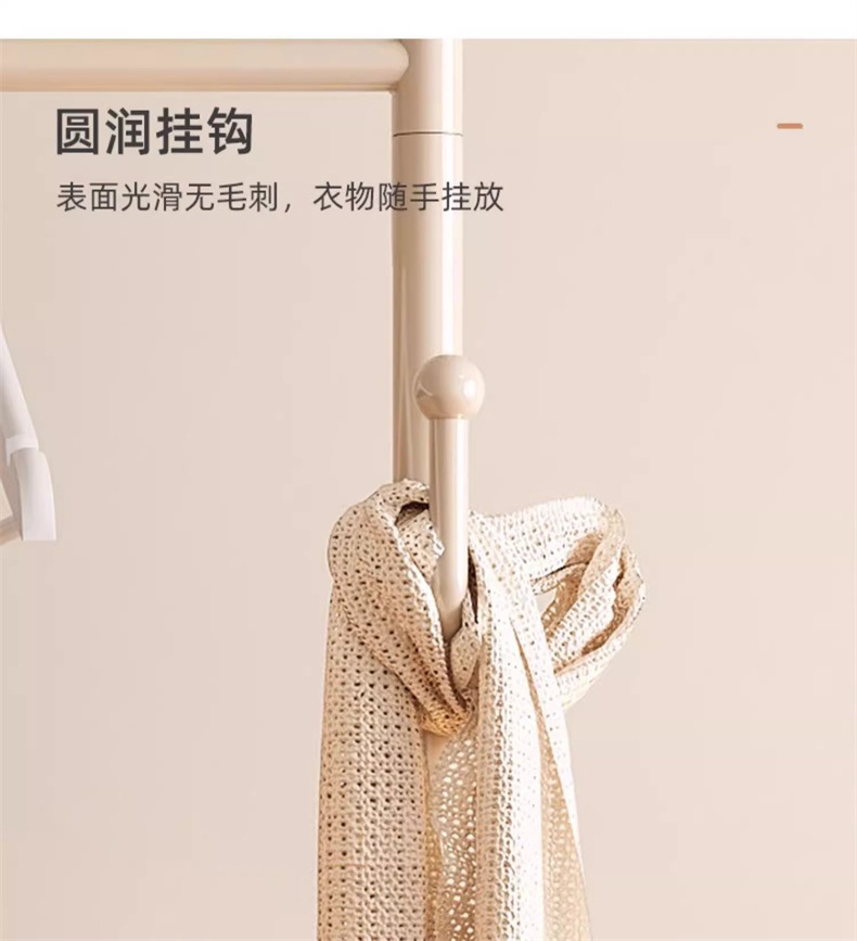 可移动猫耳网红落地衣帽架卧室家用大容量挂衣服简约衣架详情19