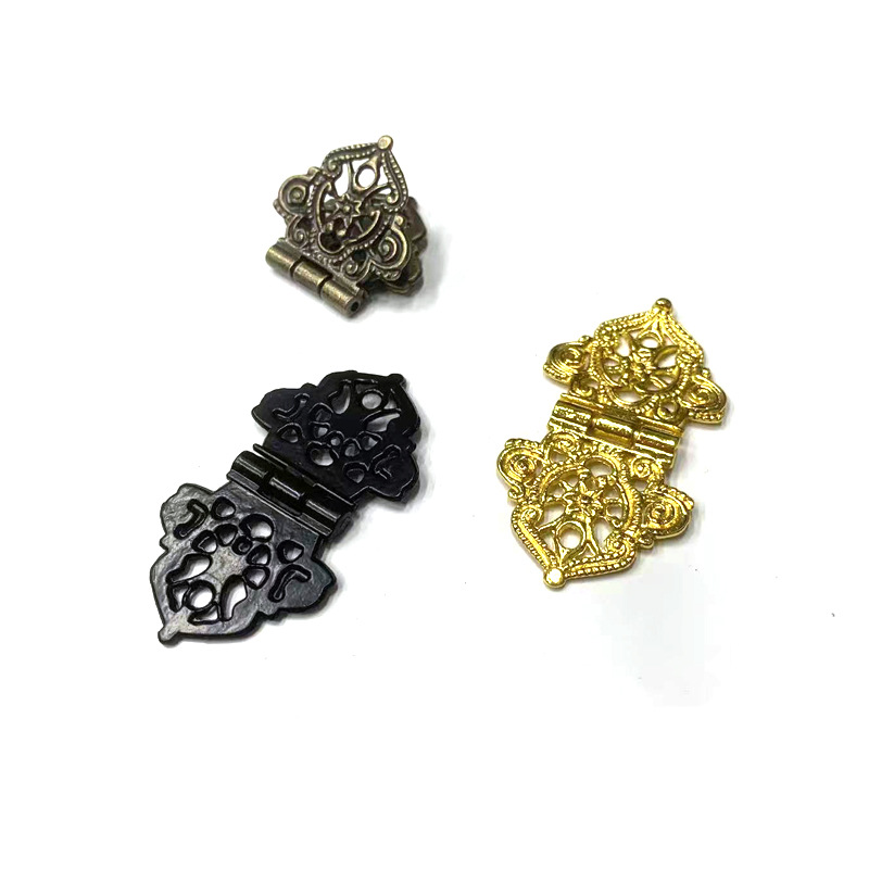 Antique-style printed hinges, zinc alloy antique-style small hinges, wooden box, gift box, furniture hardware accessories, gift box hinges pic 2