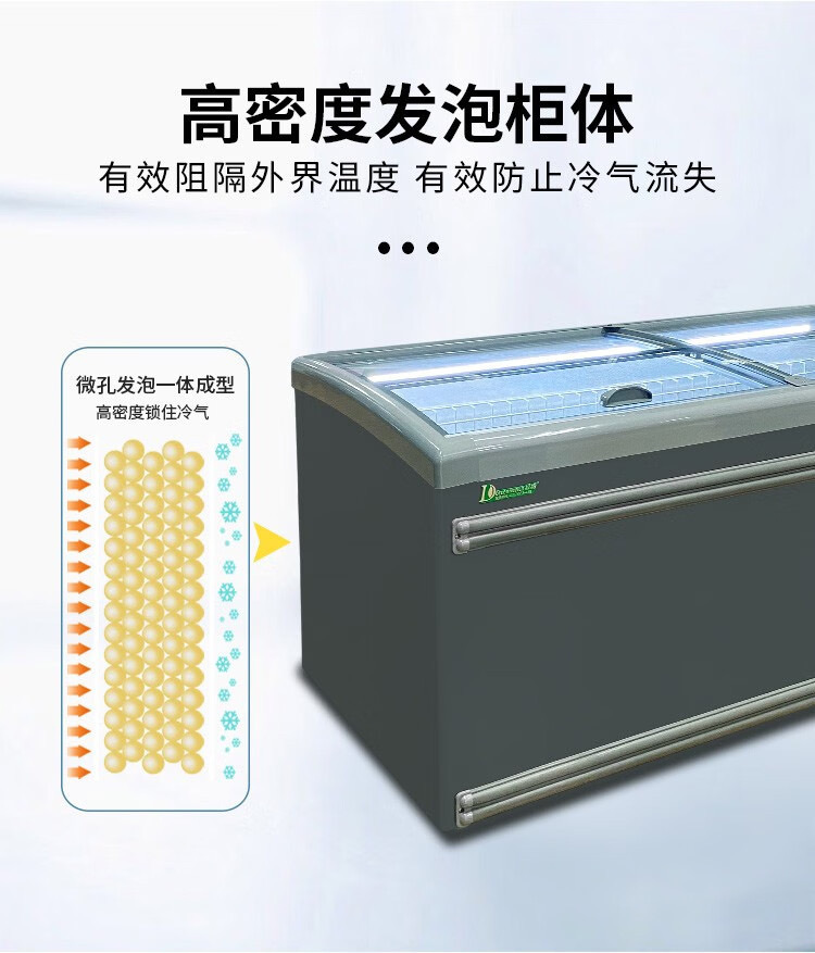 超市冻品批发市场火锅丸子预制食品冷冻IslandFreezer组合岛柜详情5