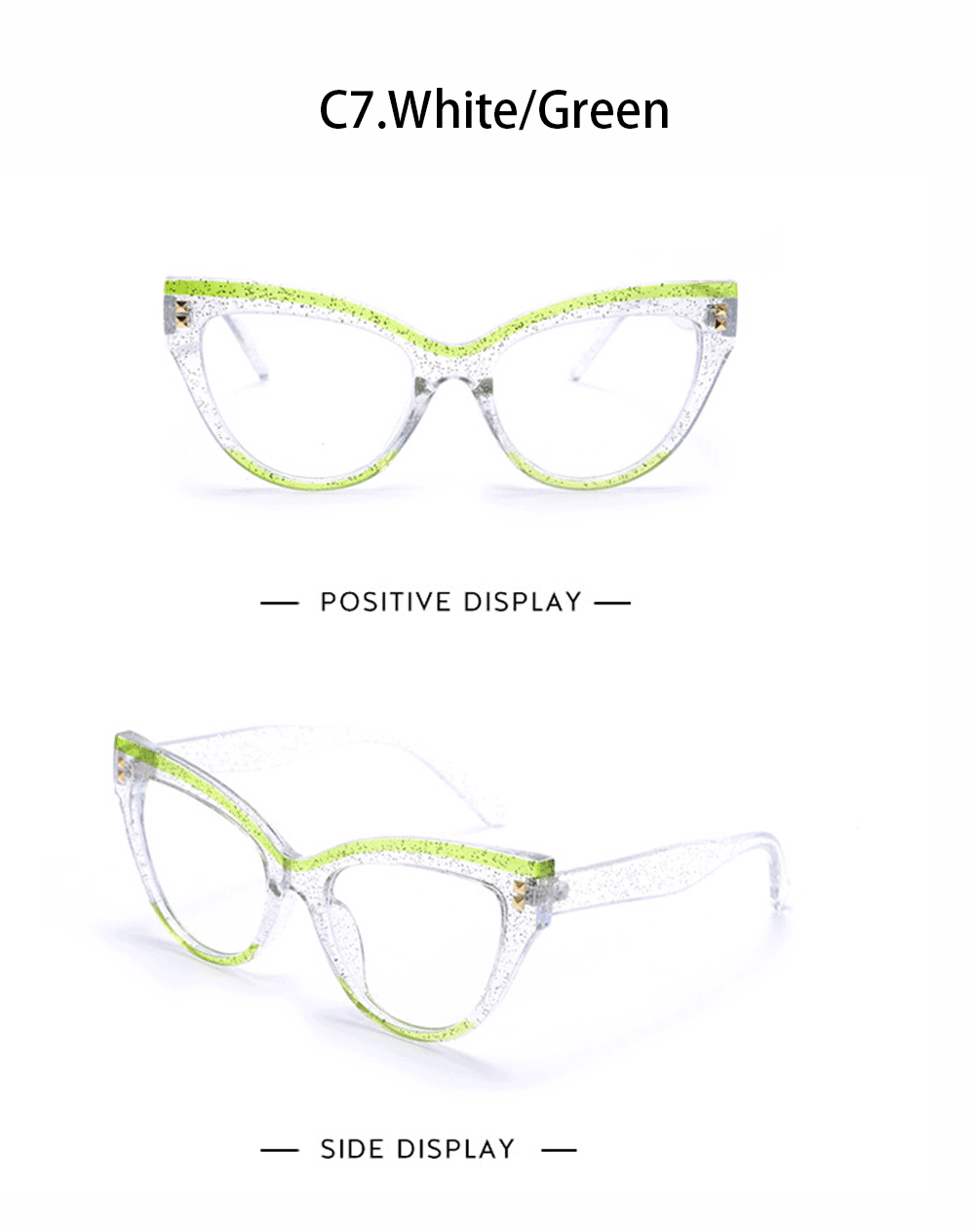 New fashionable anti-blue light cat-eye flat glasses, computer glasses, anti-glare and anti-ultraviolet frame glasses, cross-border pic 16