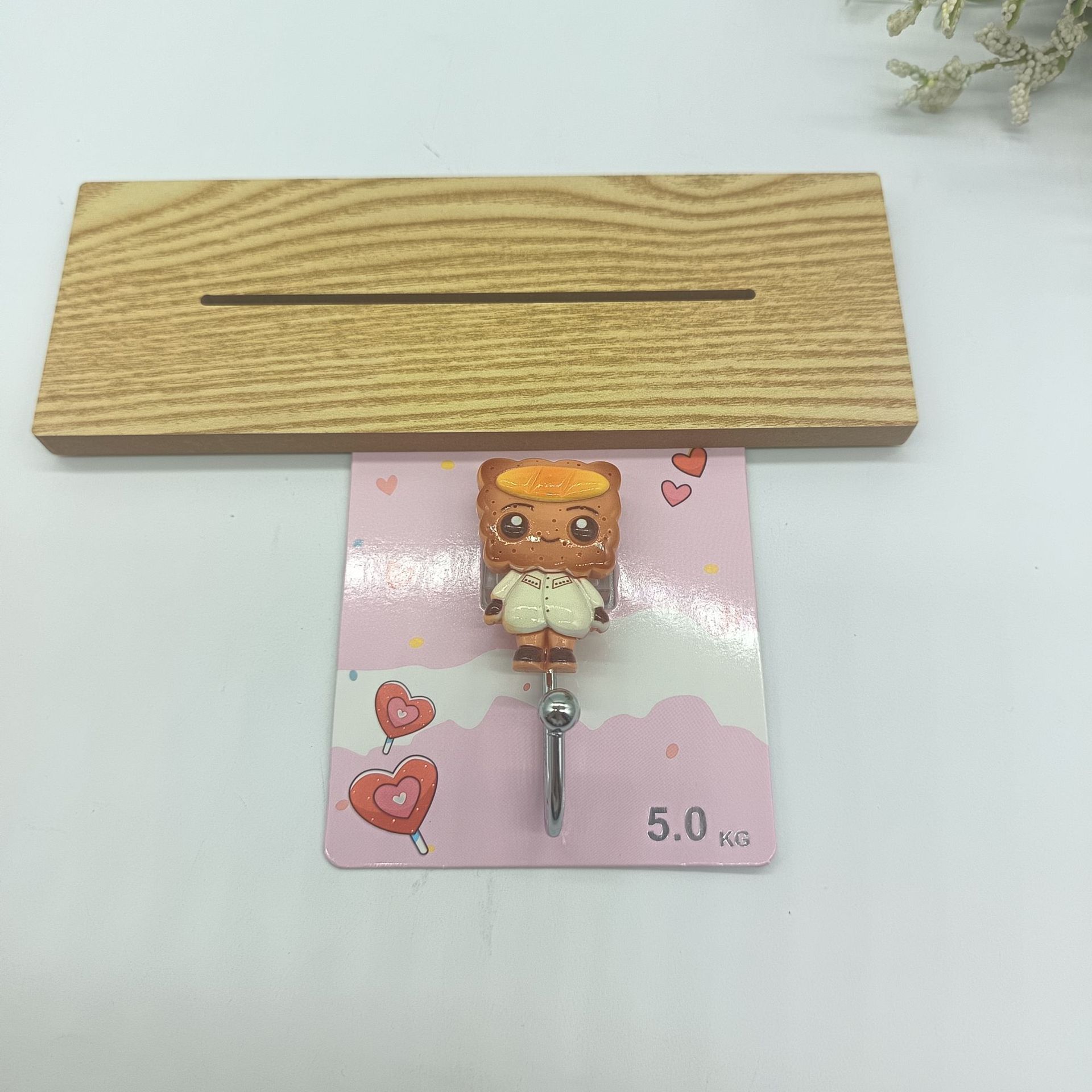 亚马逊热销款可爱萌趣饼干小人粘钩创意款高颜值挂钩无痕钩强力钩详情7