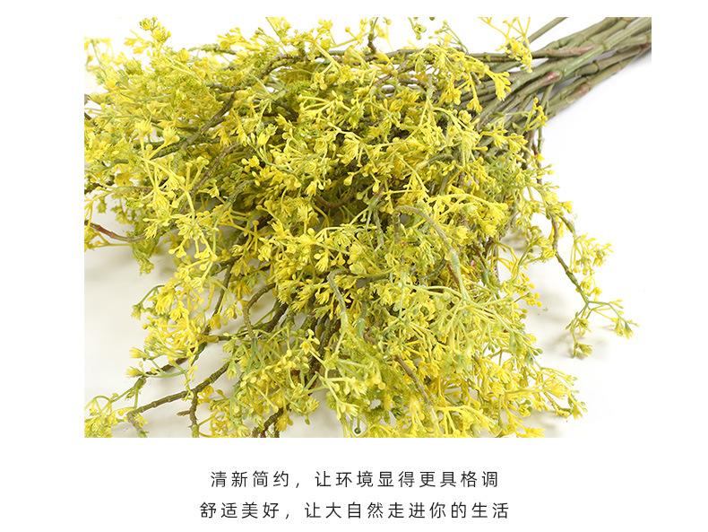 外贸新款塑胶草绿毛多支插画仿真绿植摆件逼真永生花家居装饰批发详情11