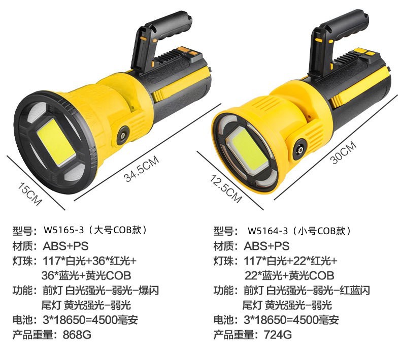 The new cross-border TYPE-C high-intensity portable searchlight, multi-functional with a stand, foldable work light and portable lamp pic 12