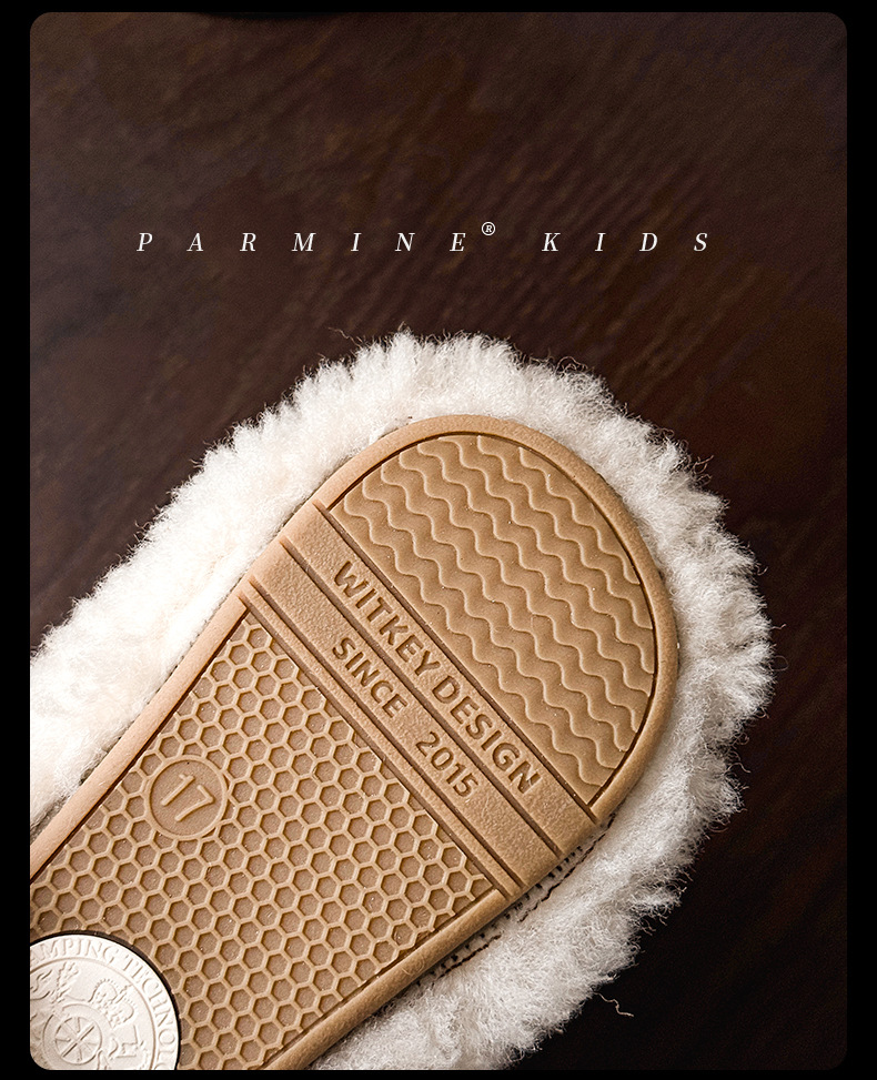 真羊毛宝宝保暖毛毛棉靴加绒加厚冬季新款男女小童雪地靴儿童短靴详情12