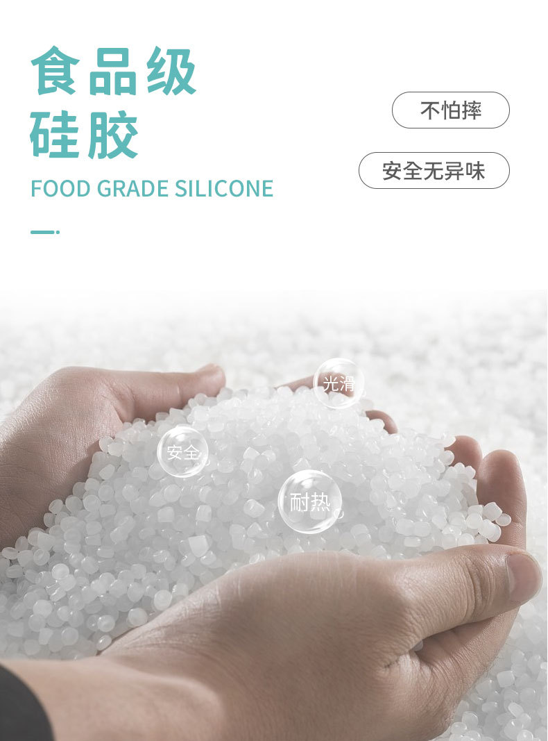 速卖通热销款6件套婴儿围兜餐圆碗勺叉分格餐盘辅食硅胶餐具套装详情5