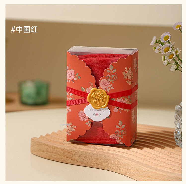 伴手礼毛巾复古花边礼盒珊瑚绒毛巾结婚伴娘回礼喜铺公司创意礼品详情10