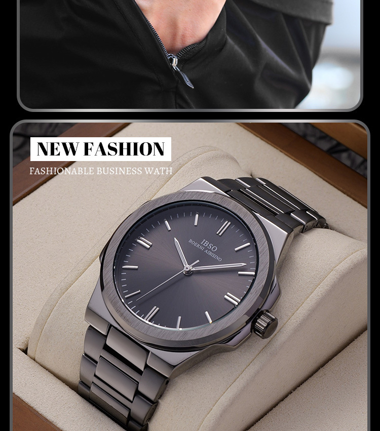 IBSO男士石英表時(shí)尚金屬表帶簡(jiǎn)約商務(wù)男表跨境爆款腕表詳情3