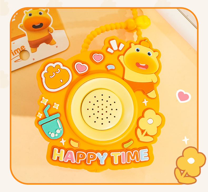 百茂正版可爱水豚噜噜录音喇叭挂件创意卡通公仔玩偶包包挂饰批发详情8
