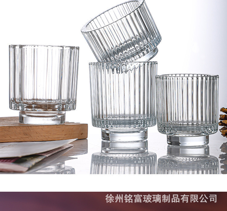 Vertical candle cup, transparent glass cup, hotel and homestay decoration, scented soybean paste packaging bottle, romantic atmosphere can pic 16