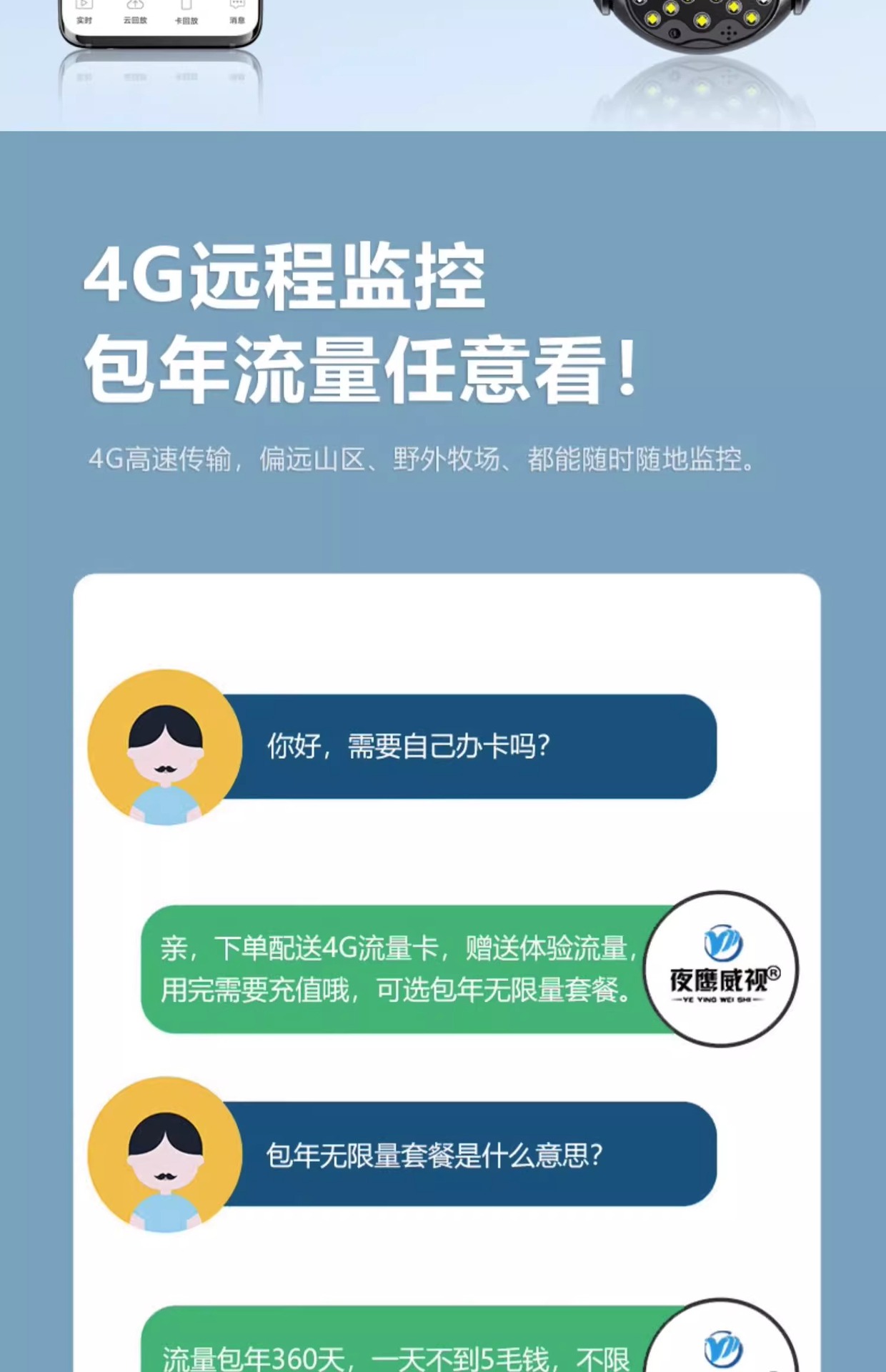 智能云摄像头室外家用360度无死角摄影远程连手机无线高清监控器详情13